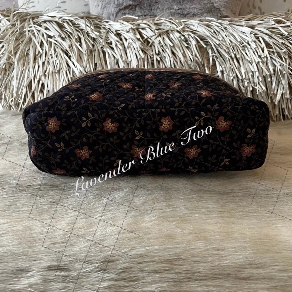 Vintage VERA BRADLEY Black Walnut 1999 Business Bag Tech Laptop Handled Case USA